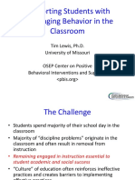 Supporting Students with Challenging Behavior in the Classroom