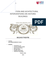 Restoration and Achitectural Interventions on Historic Buildngs