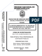 Universidad Nacional de Huancavelica: Facultad de Ciencias Empresariales Escuela Profesional de Contabilidad Tesis