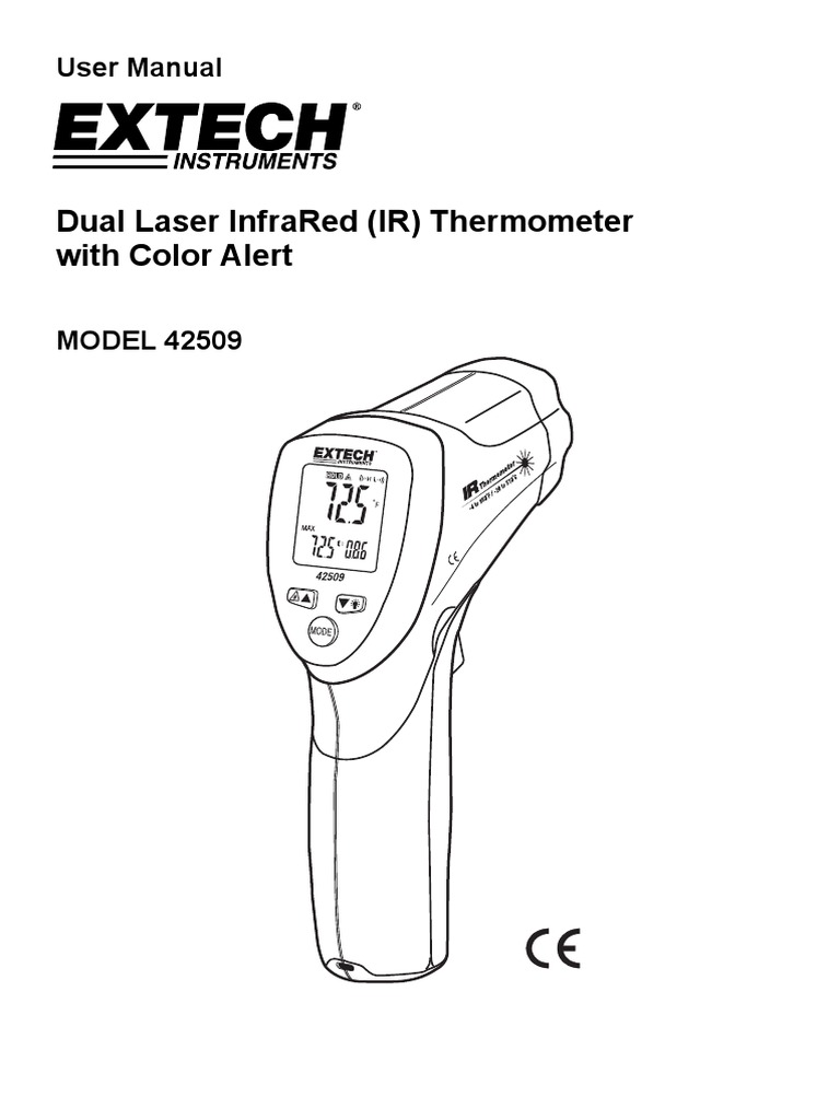 Dual Laser Infrared (Ir) Thermometer With Color Alert User Manual