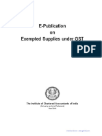 Exempted Supplies Under GST