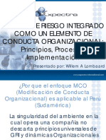 Gestión de Riesgos Integrados en Seguridad Como Elemento de La Modificación de La Conducta Organi