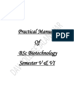 Practical BSC Biotechnology Semester VI Experm