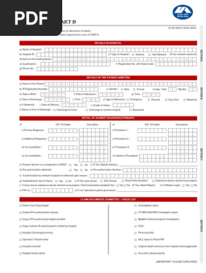 Uiic Claim Form Hospital
