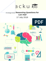 Analytical Reasoning Questions for CAT PDF