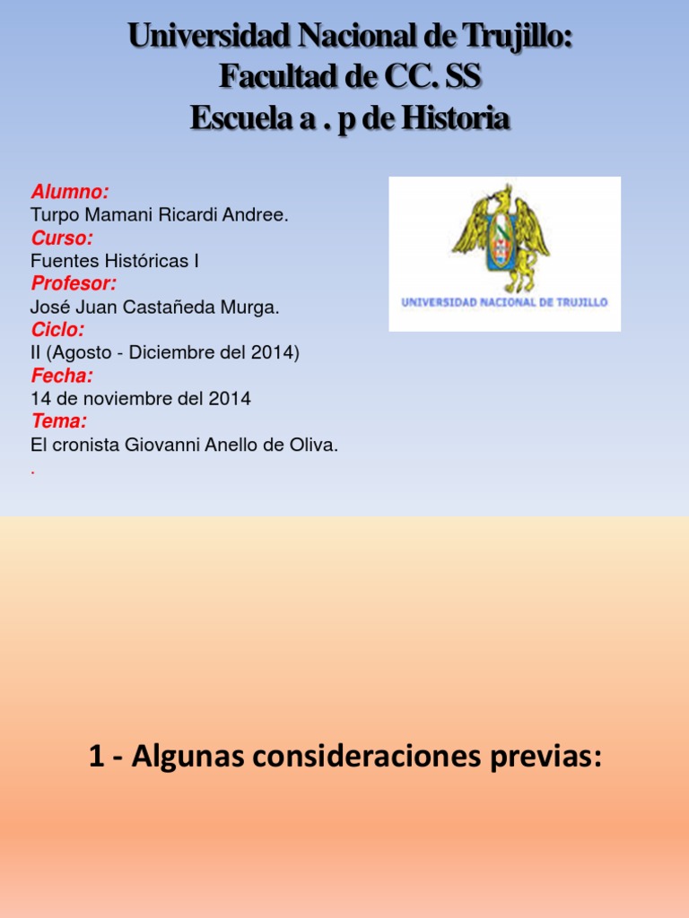 Giovanni Anello de Oliva PDF Imperio Inca Sociedad de jesus