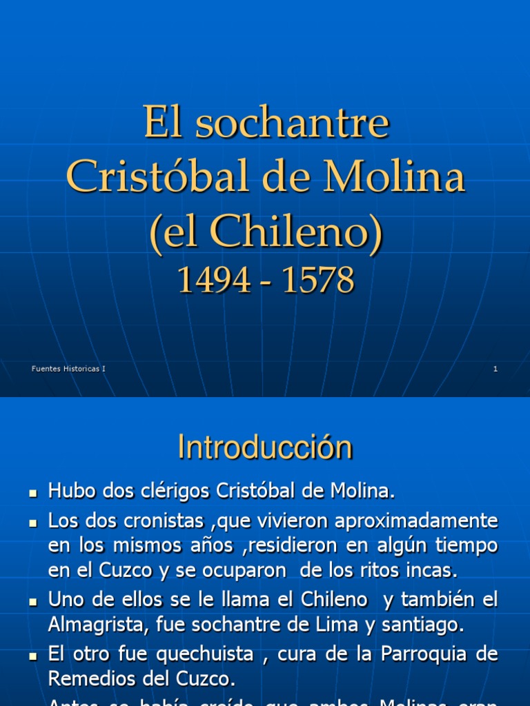 Cristobal de Molina (El Chileno) PDF Francisco Pizarro Perú