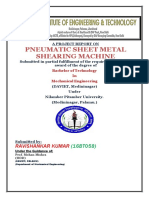 Pneumatic Sheet Metal Shearing Machine: Ravishankar Kumar