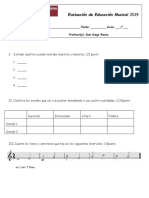 Prueba de Educacion Musical 6 Grado