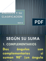 Ángulos y Su Clasificación Según Su Suma