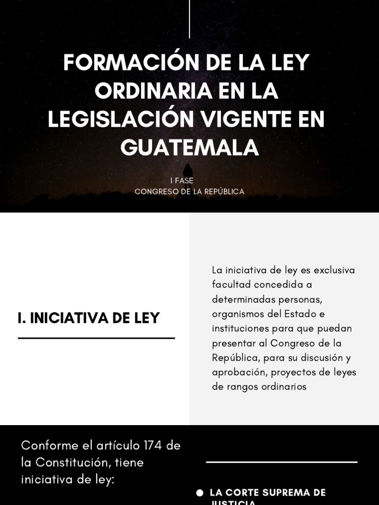 Formación de la Ley Ordinaria en Guatemala | PDF | Veto | Información ...