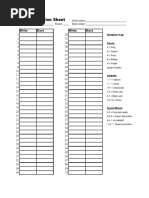 Chess Notation Sheet