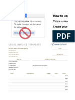 Legal Invoice Template: The Law Offices of Franklin & Hart