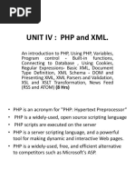 Unit Iv: PHP and XML