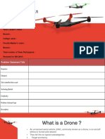 Flying Drone. Quadrocopter PowerPoint Templates Widescreen