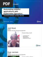 Automating Stateful Applications With Kubernetes Operators Josh Wood Ryan Jarvinen Red Hat