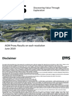 Erris Plc - 2019 AGM Results