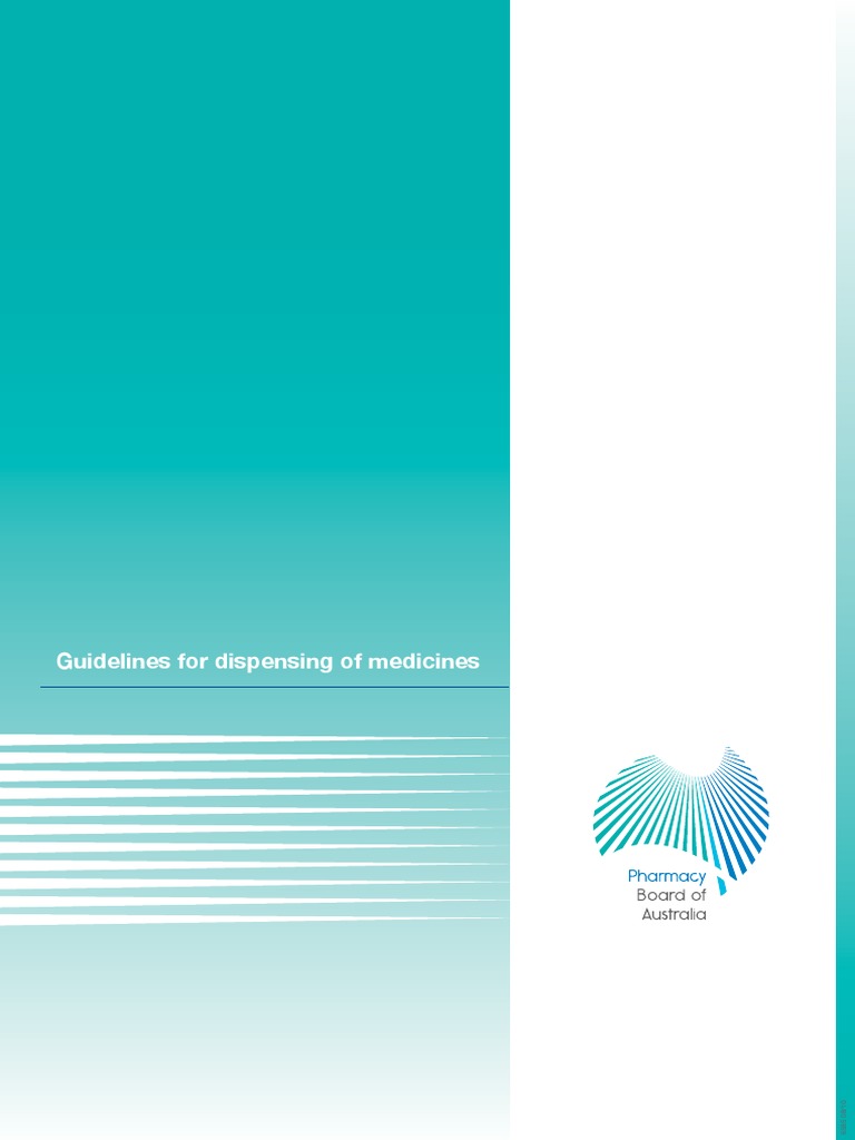 Pharmacy Guidelines For Dispensing of Medicines PDF Pharmacy Medical Prescription