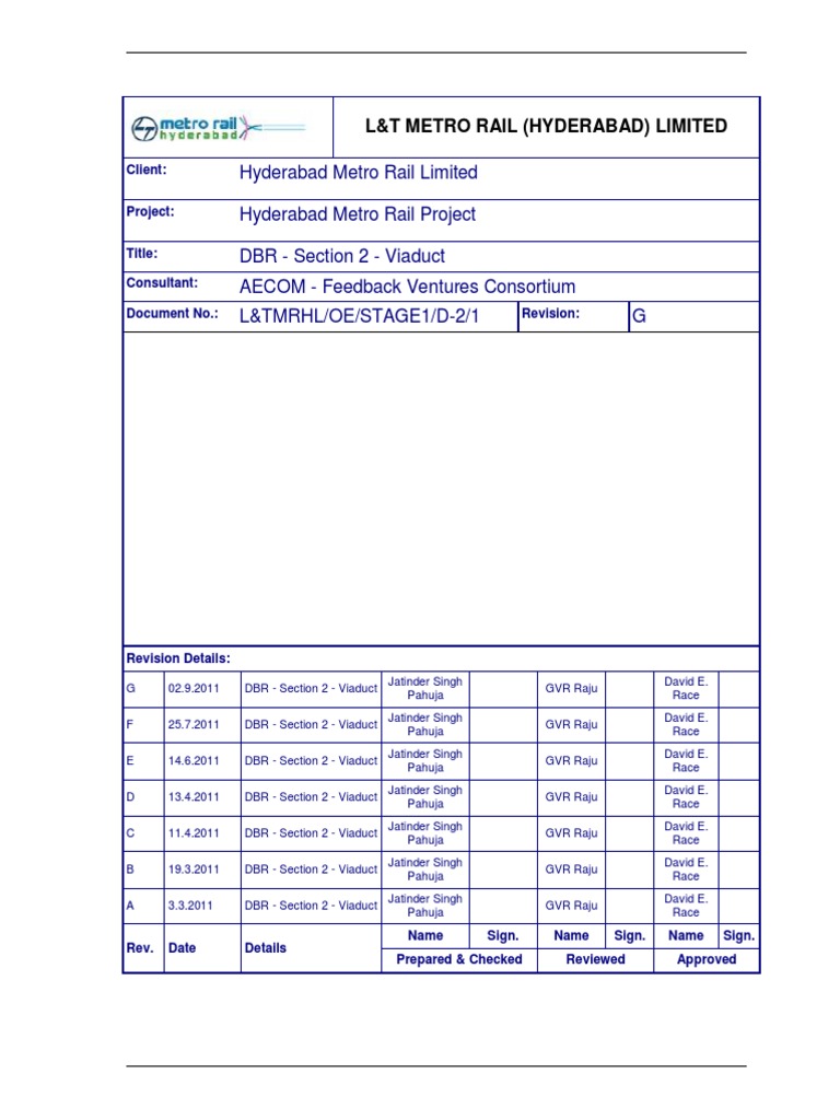DBR for Hyderabad Metro Viaduct | PDF | Prestressed Concrete | Economic ...