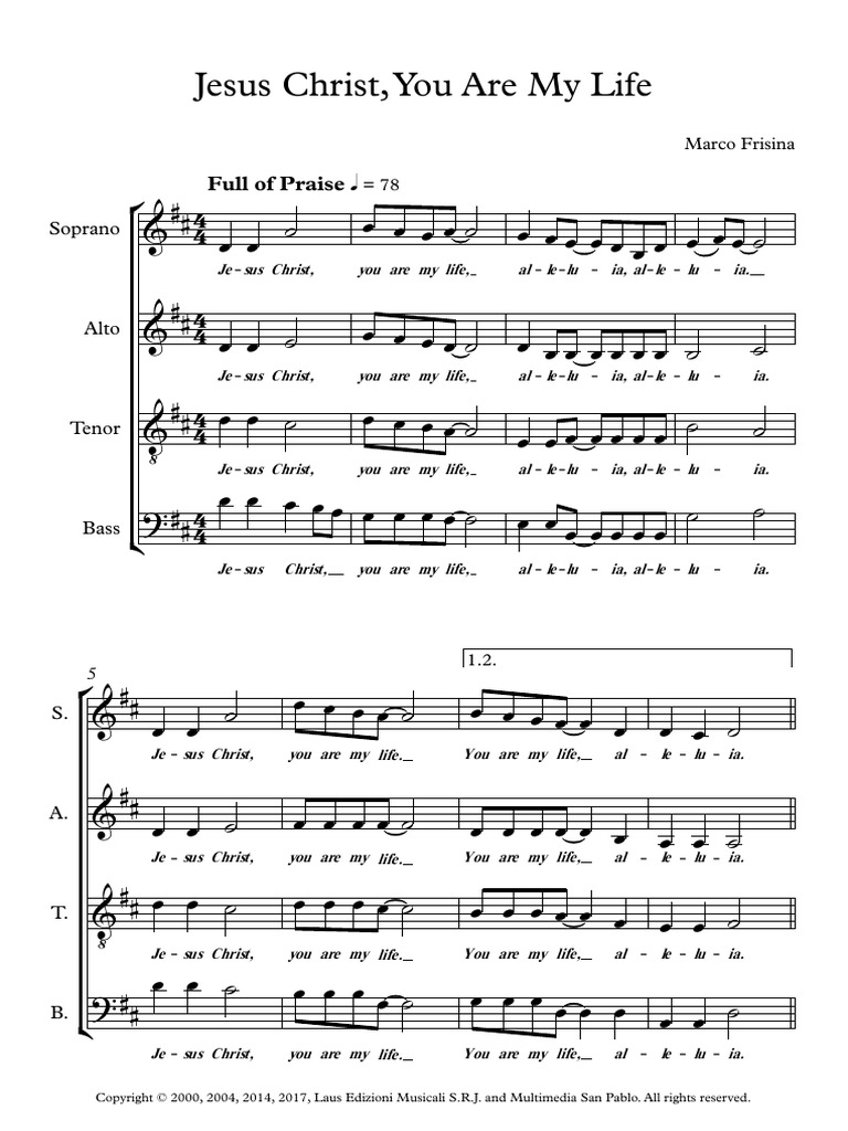 Jesus Christ You Are My Life Testo Jesus-Christ-You-Are-My-Life_SATB-Score-Full-Score.pdf