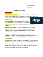 Value Chain Model of Ola Cab: Samar Ghorpade 18MBARB135