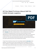 All You Need To Know About SAP S4 HANA Simple Logistics