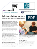 Lab Tests Before Surgery ASCP