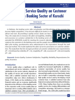The Impact of Service Quality On Customer Satisfaction in Banking Sector of Karachi