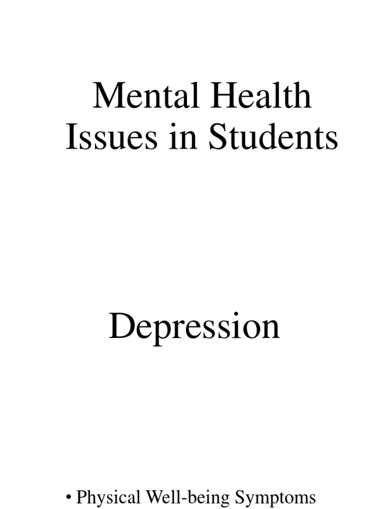 Student Mental Health Challenges | PDF