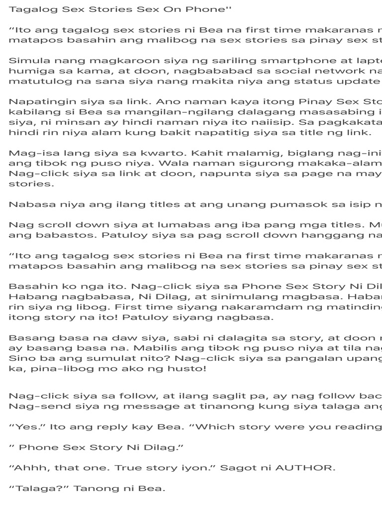 Tagalog Sex Stories Sex on Phone''