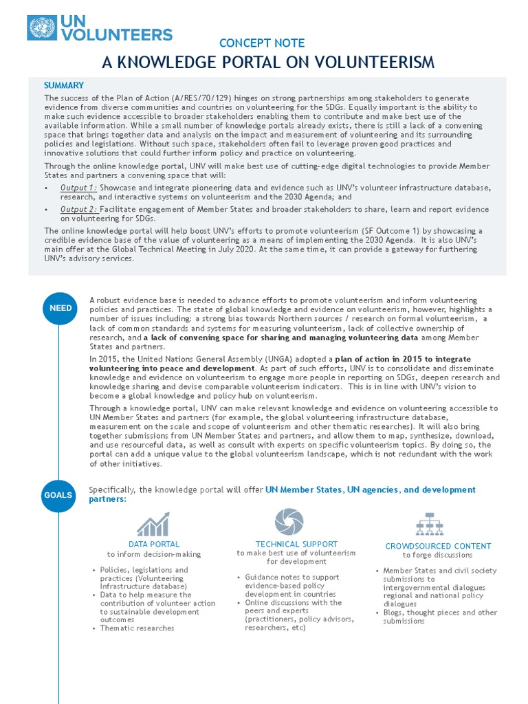 National Volunteerism Knowledge Portal | PDF | Volunteering | Share Point