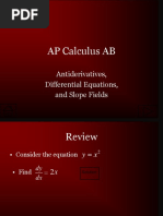 Antiderivatives, Differential Equations, and Slope Fields.ppt