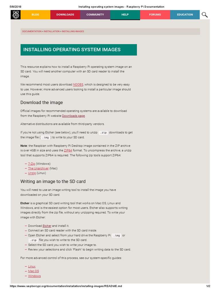 Installing Operating System Images: Download The Image | PDF | Zip