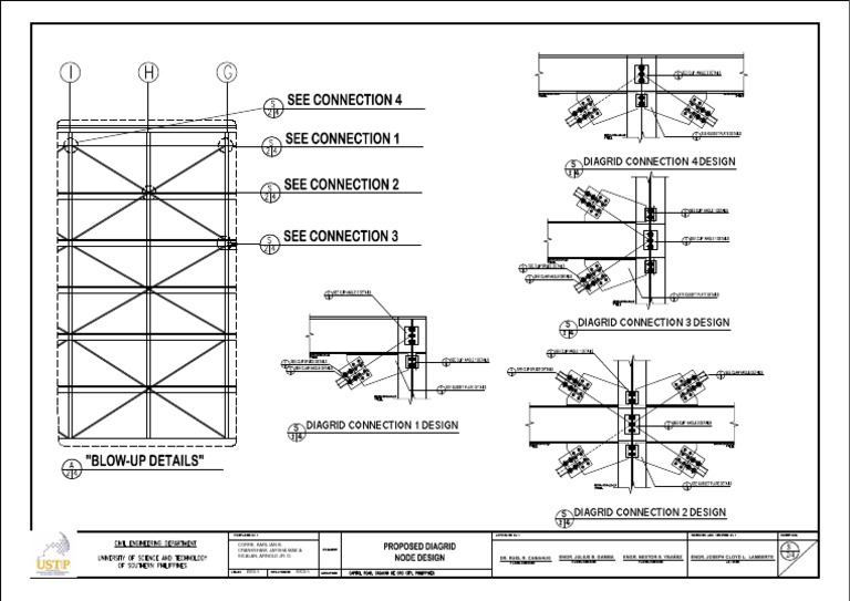 Diagrid Connection Design Details | PDF