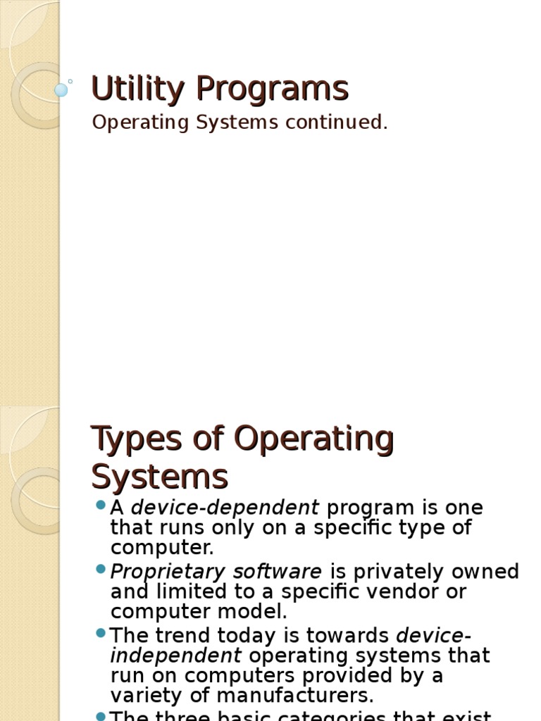 06 - Utility Programs | PDF | Operating System | Computer Virus