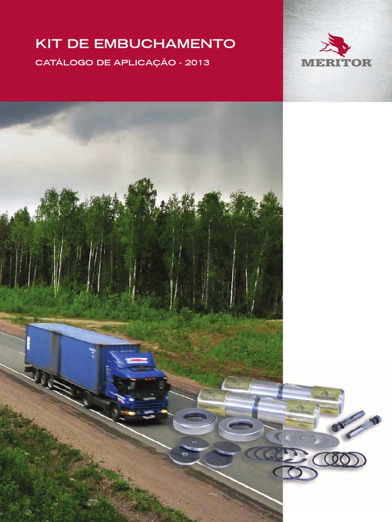 Catálogo Embuchamento Caminhões Meritor PDF | PDF | Suspensão (veículo) |  Freio