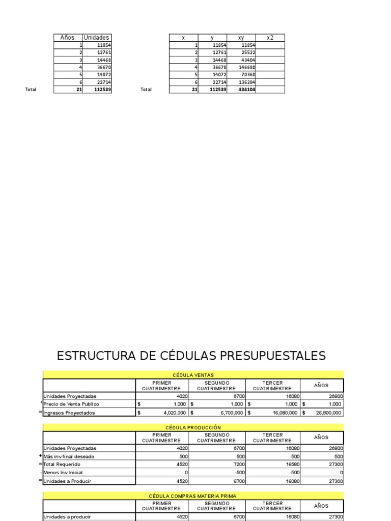 Estructura de Cédulas Presupuestales | PDF | Contabilidad financiera