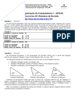 [19-1][BCC701] Lista 02 - Estrutura de Decisao (1)