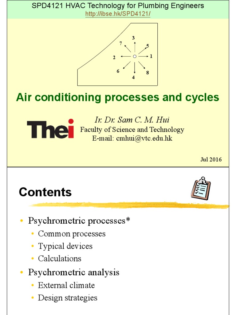 HVAC Psychrometric Processes Overview | PDF | Hvac | Air Conditioning