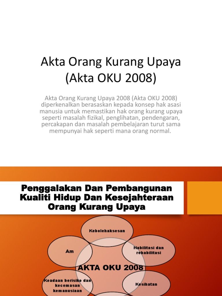 Akta Orang Kurang Upaya Pdf