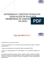 Desalacion Por Osmosis Inversa - Experiencia AQA Quimica 2015