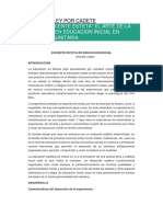 Ensayo "Docente Esteta" El Arte de La Enseñanza en Educacion Inicial en Familia Comunitaria