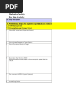 System Refresh Basis Activities