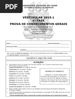 Prova de Conhecimentos Gerais - Gabarito 1