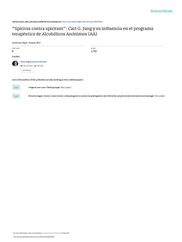 "Spiritus Contra Spiritum" Carl G. Jung y Su in Uencia en El Programa