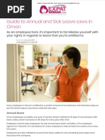 Guide To Annual and Sick Leave Laws in Oman PDF
