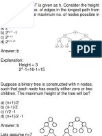 Maximum number of nodes in a binary search tree