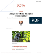 Você já foi vítima de algum crime digital? Os delitos informáticos em sentido lato e uma análise do Stalking - JOTA Info