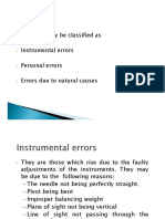 Types of Errors in Surveying Measurements