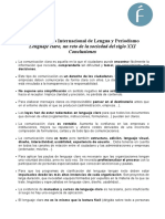 Conclusiones Seminario Lenguaje Claro